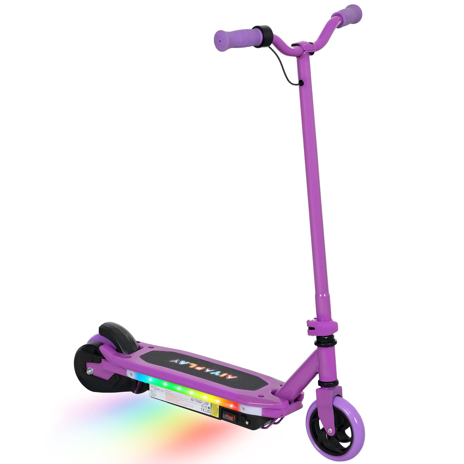Electric Scooter For Ages 6-14, With Colourful Light | Purple