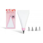 Haven Hilly's Kitchen Piping Bag With 5 Nozzles Double Pastry Pocket Cakes Decoration