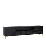 Goldline Gloss Tv Unit 200cm | Black