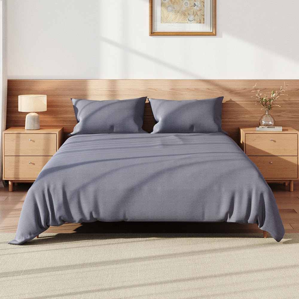 4 Piece Bedding Set – Brushed Microfiber Quilt Cover With Bed Sheet & 2 Pillowcases, Soft & Comfortable | Small