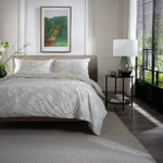Petite Fleure 100% Cotton Duvet Cover Set – Floral Blossom Print Bedding With Piped Edges | Double | Natural