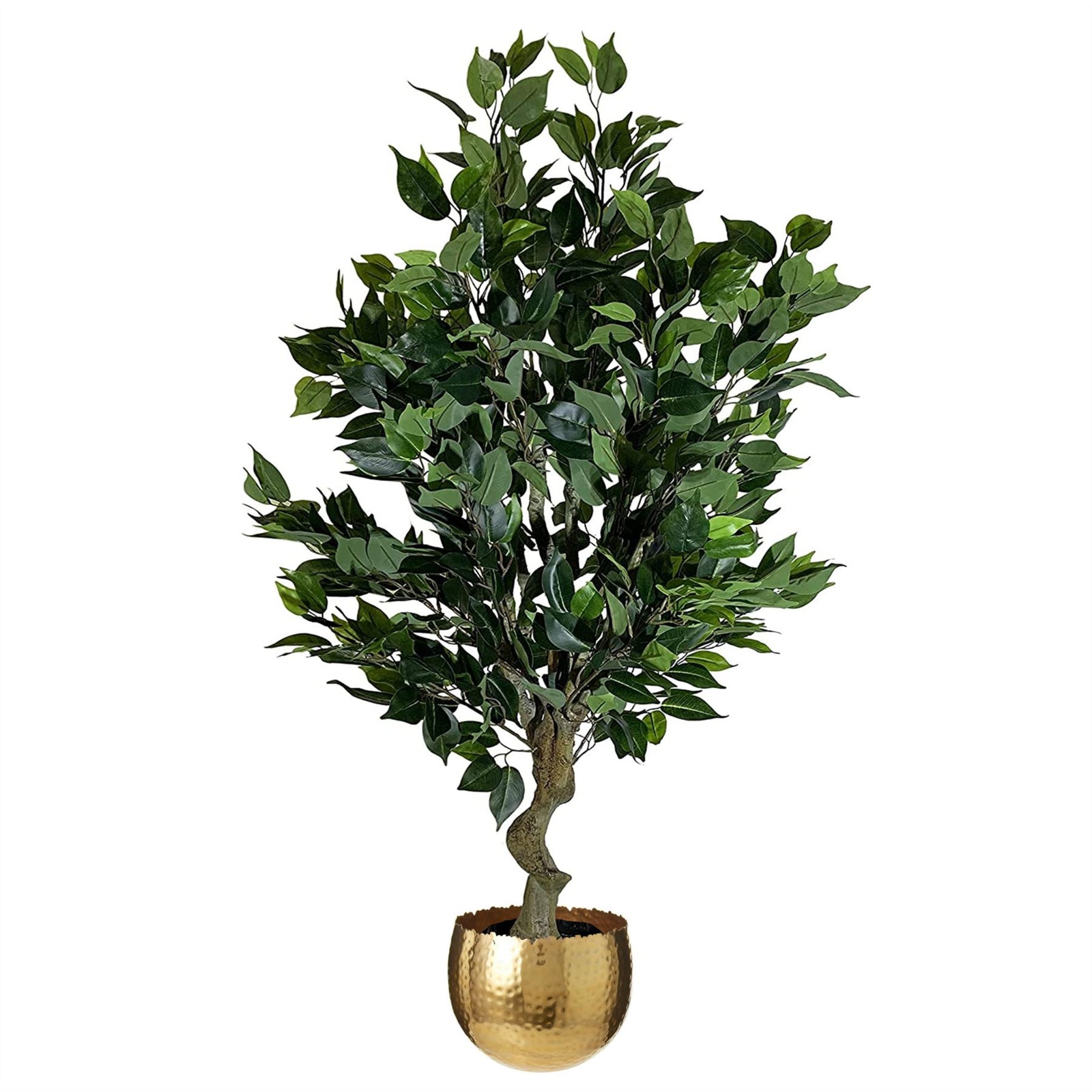 100cm  Realistic Artificial Ficus Tree / Plant Bush Ficus Gold Curve Planter