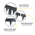 1m Heavy Duty Metal Garden Borders With Pega - Set Of 5 | Anthracite Grey