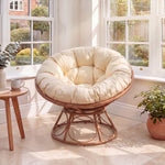 Amara Indoor Or Outdoor Swivel Papasan Chair | Natural