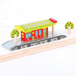 Village Station for Wooden Train Sets