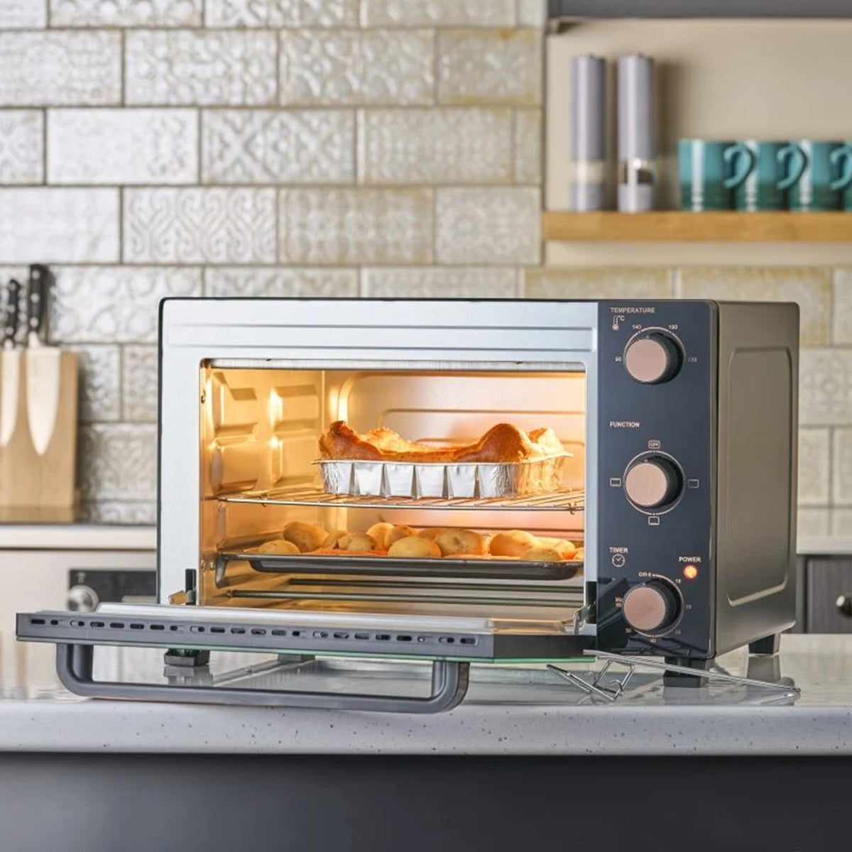 Cooks Professional 28l Mini Oven - Electric Countertop Cooker 1500w
