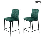 2pcs Upholstered Bar Stools | Green