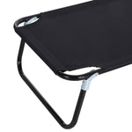 Portable Folding Lounger W/ Adjustable Back | Set-of-1 | Black