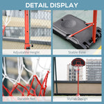 Portable Basketball Stand With Adjustable Height 200-250cm | Black