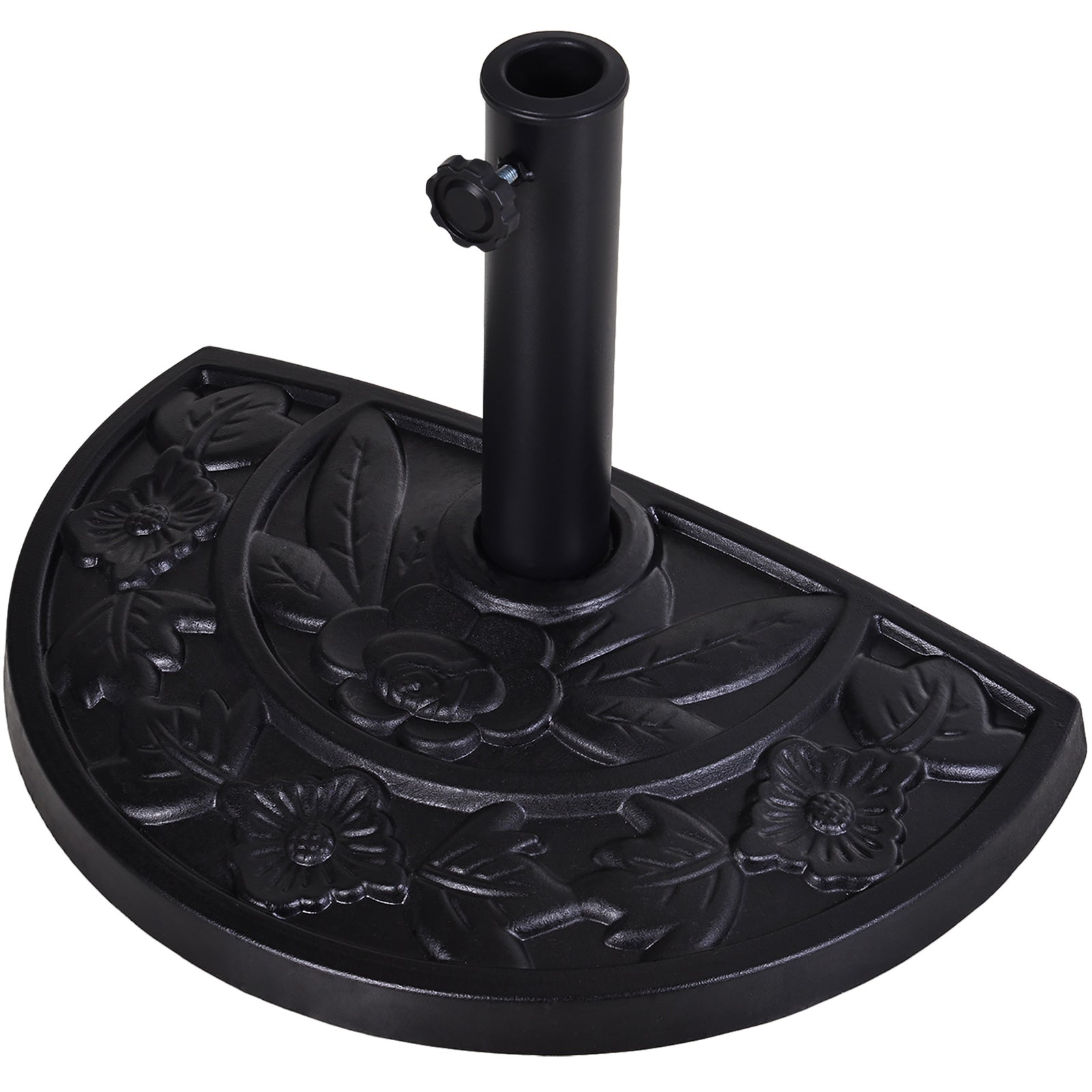 9kg Half Round Parasol Umbrella Base Resin Outdoor Garden