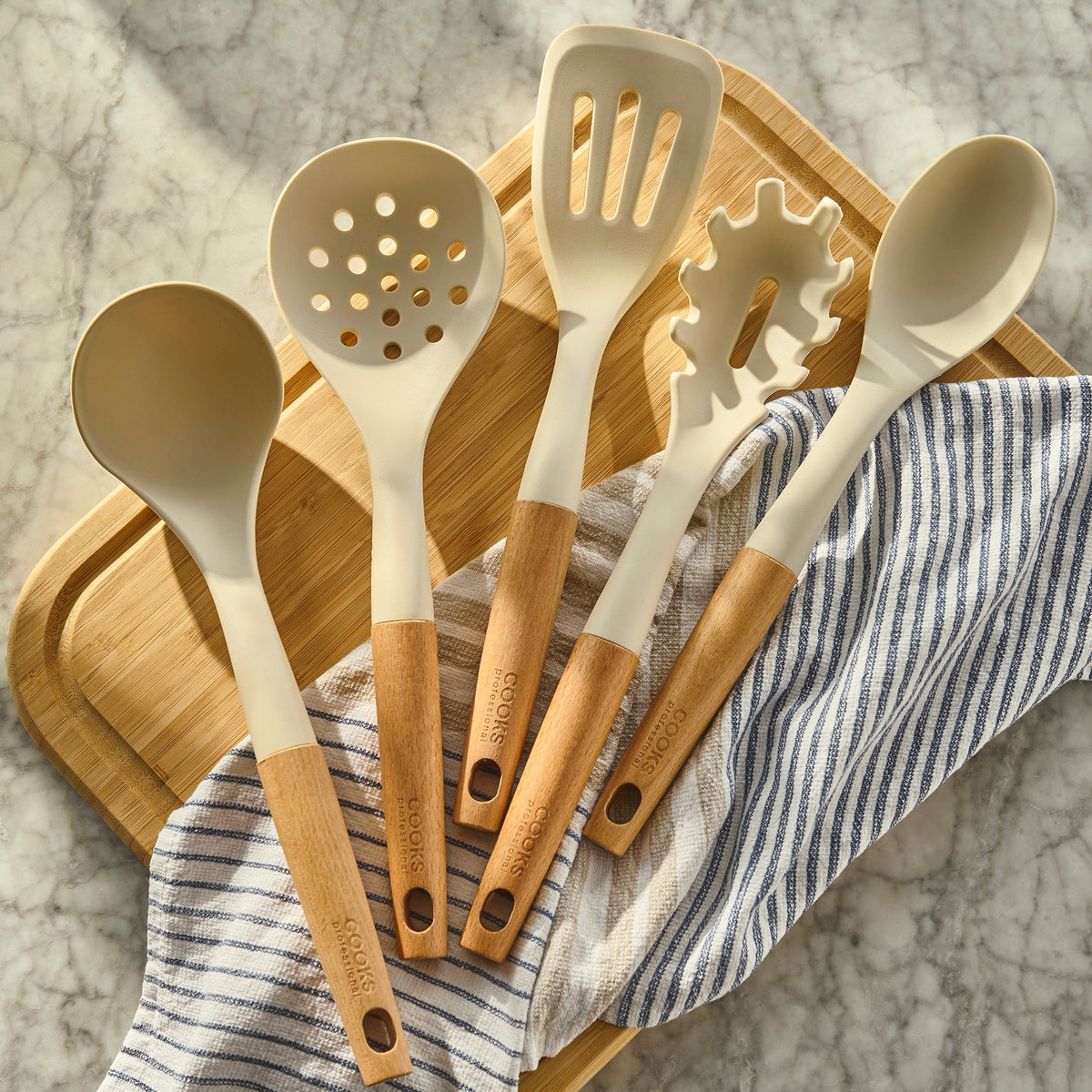 5 Piece Silicone Utensil Set | Set of 5 | White