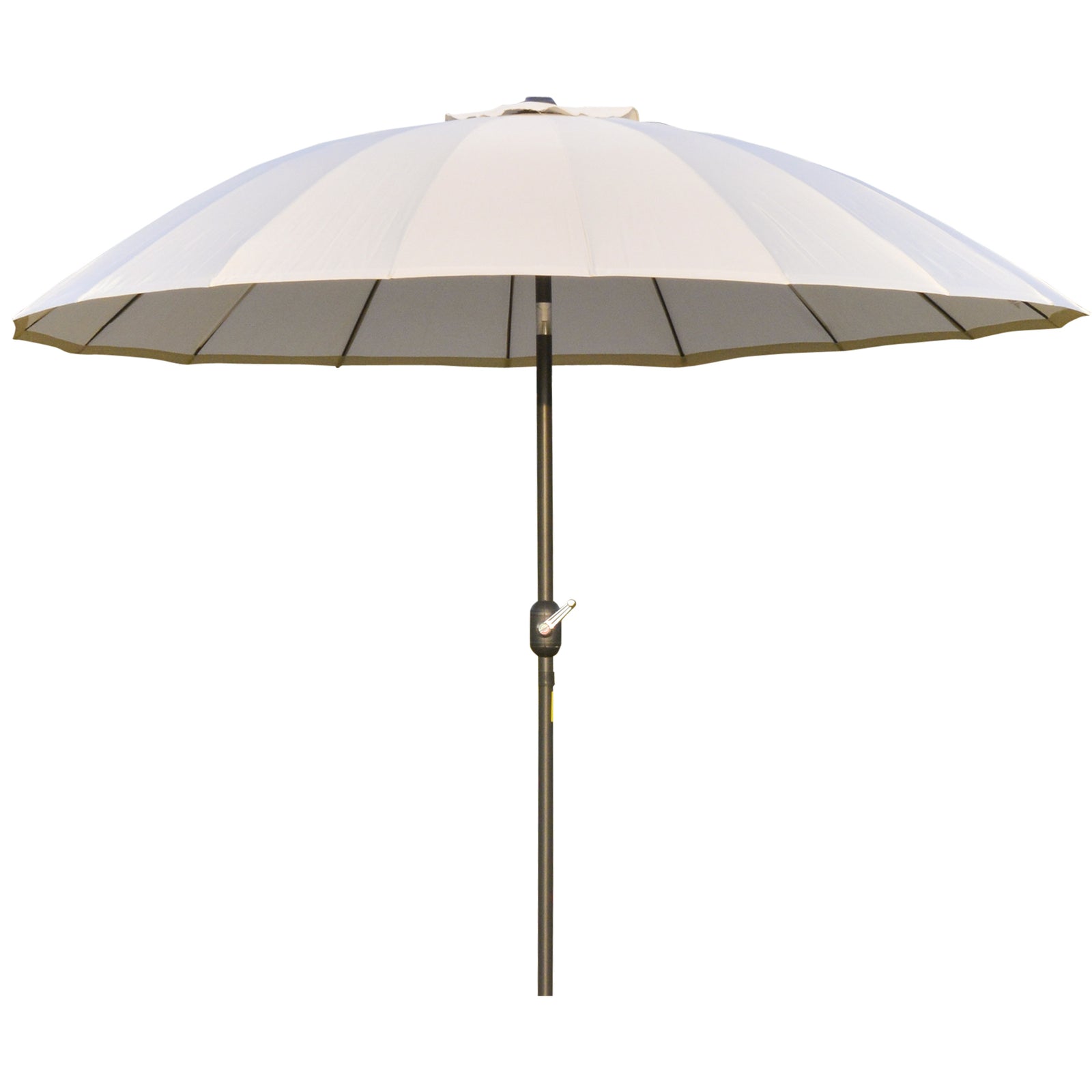 2.5m Curved Parasol With Metal Pole | White