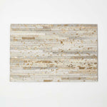 Gold & Grey Leather Placemats Set Of 4