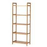 Tiered Bamboo Wood Book Storage Shelf | Large