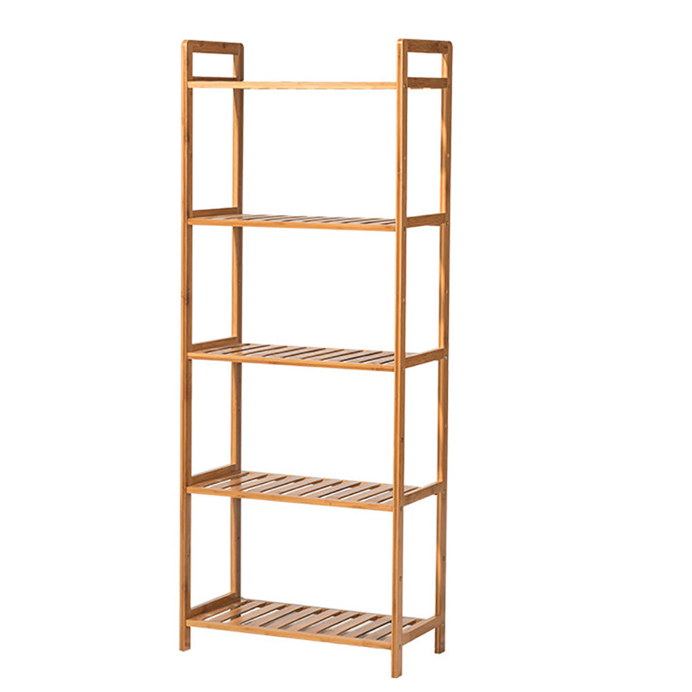 Tiered Bamboo Wood Book Storage Shelf | Large
