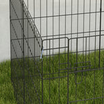 8 Panel Diy Dog Pen With Door For Indoor/outdoor Use, 76cm High
