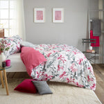 Bows Print Easycare Duvet Cover Set – 200tc Cotton Rich Soft Bedding | King | Pink