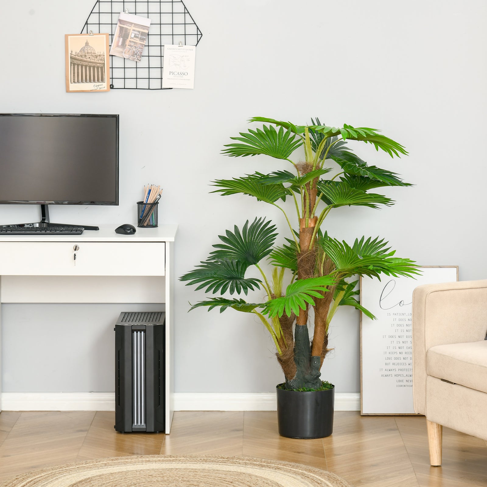 Artificial 135cm Palm Tree Fake Plant In Pot Indoor Outdoor