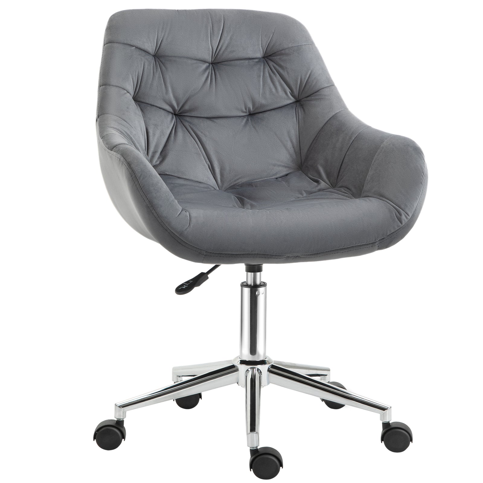 Velvet Home Office Chair Adjustable | Dark Gray