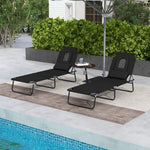 Set Of 2 Sun Lounger Recliner Chairs | Set of 2 | Black