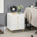 3 Drawer Dresser, Chest Of Drawers Storage Cabinet, White