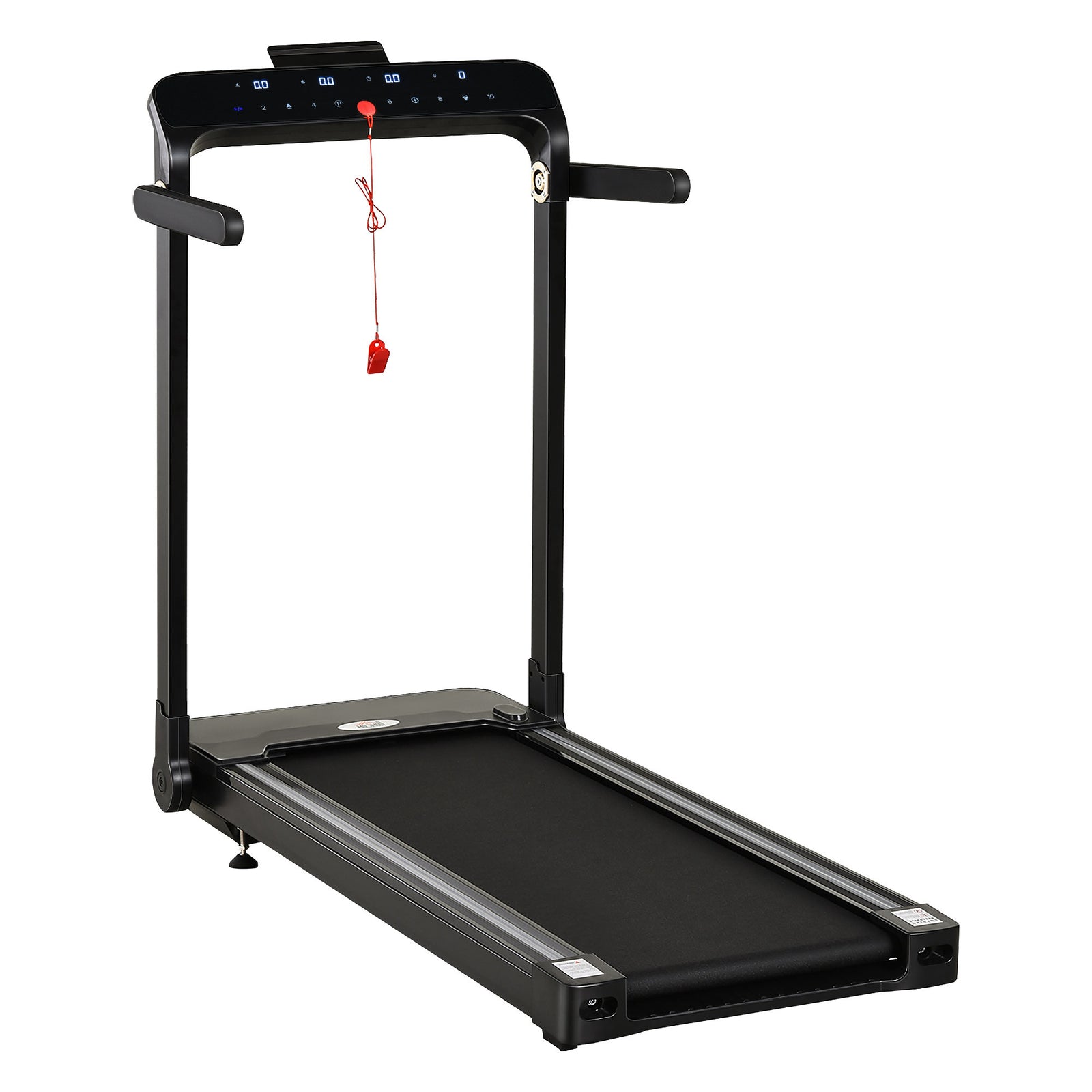 1.85hp Foldable Electric Treadmill Fitness Safety Lock Led