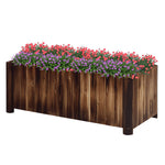 Outsunny Wooden Raised Garden Bed With Drainage Gaps