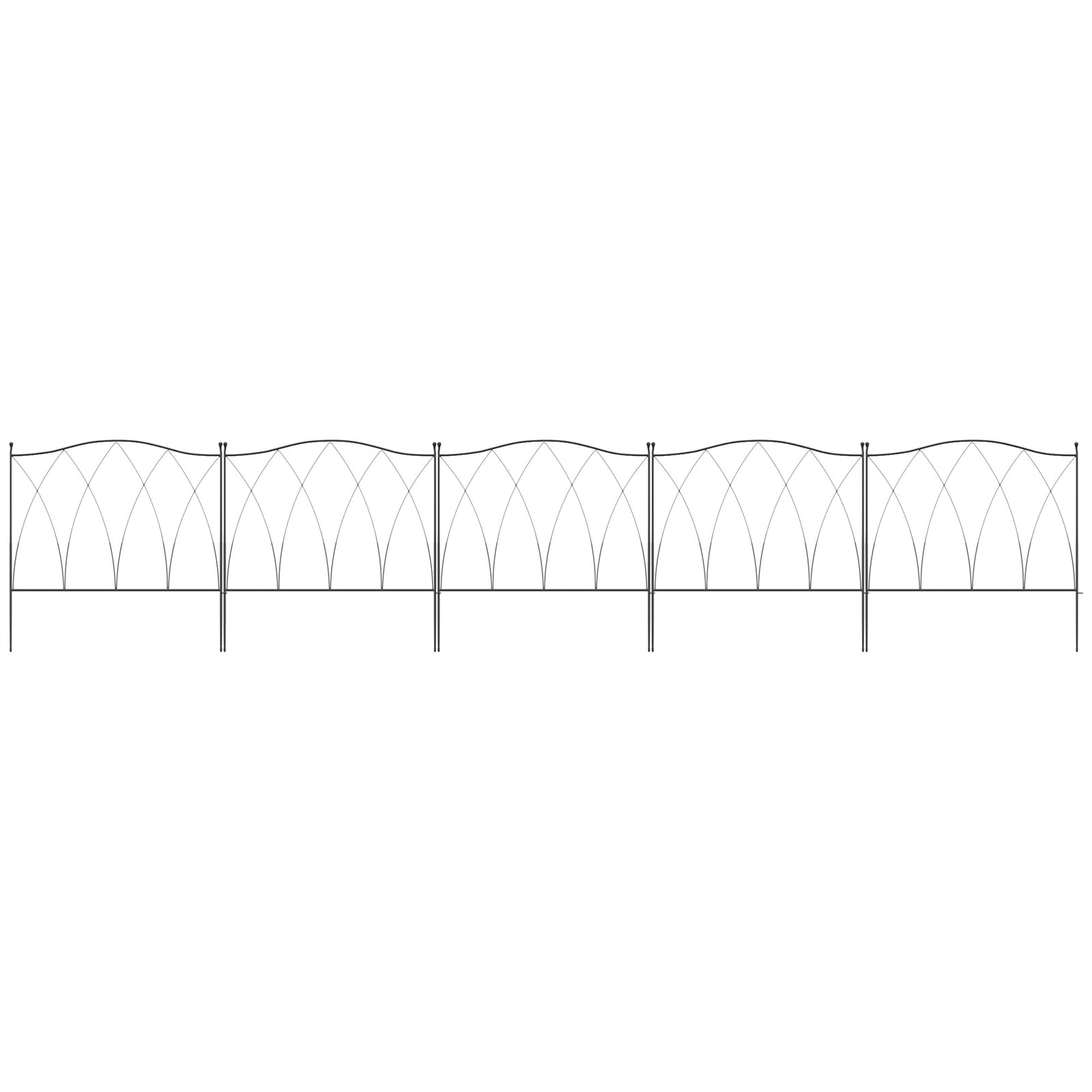 5pc Garden Fencing Panels Bed Border Animal Barrier