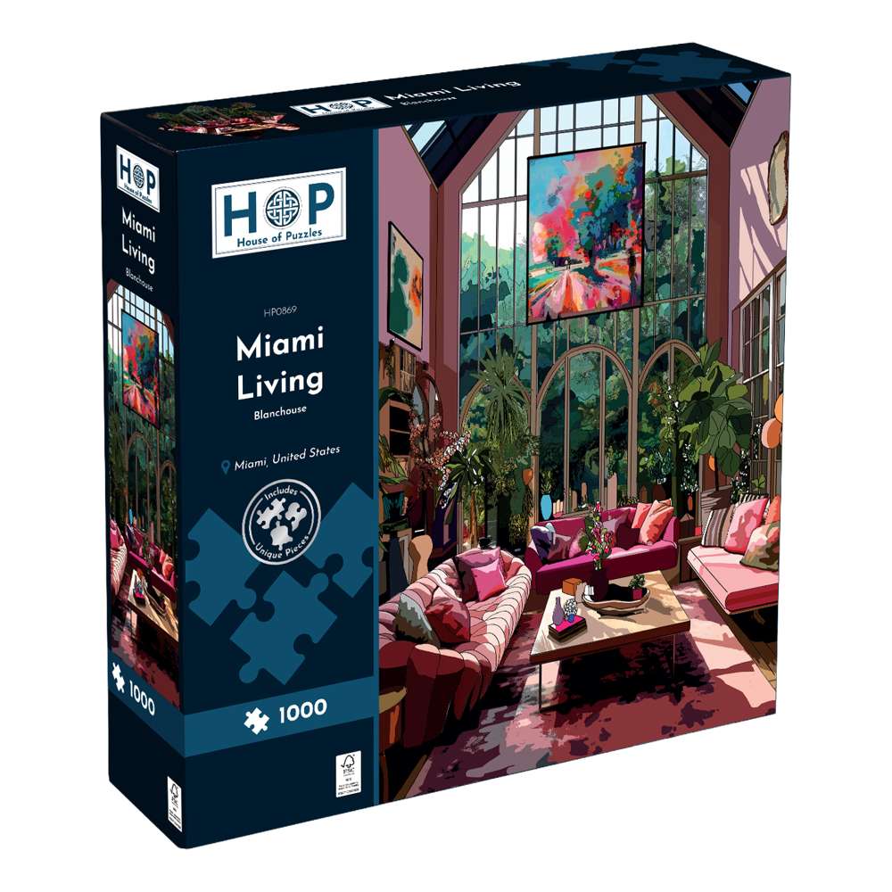 The House of Puzzles Miami Living 1000 Piece Jigsaw Puzzle