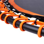 48in Bungee Cords Foldable Round Trampoline With Adjustable U-handle Bar | Orange