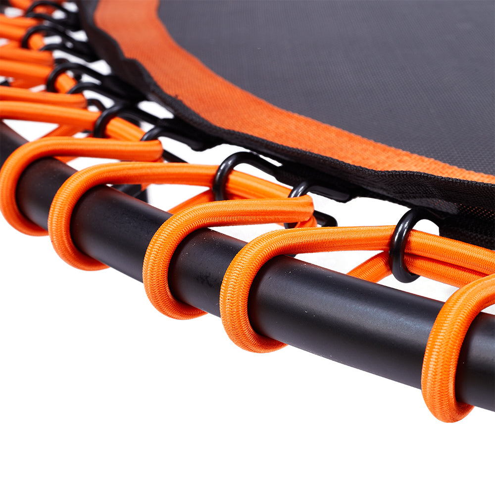 48in Bungee Cords Foldable Round Trampoline With Adjustable U-handle Bar | Orange