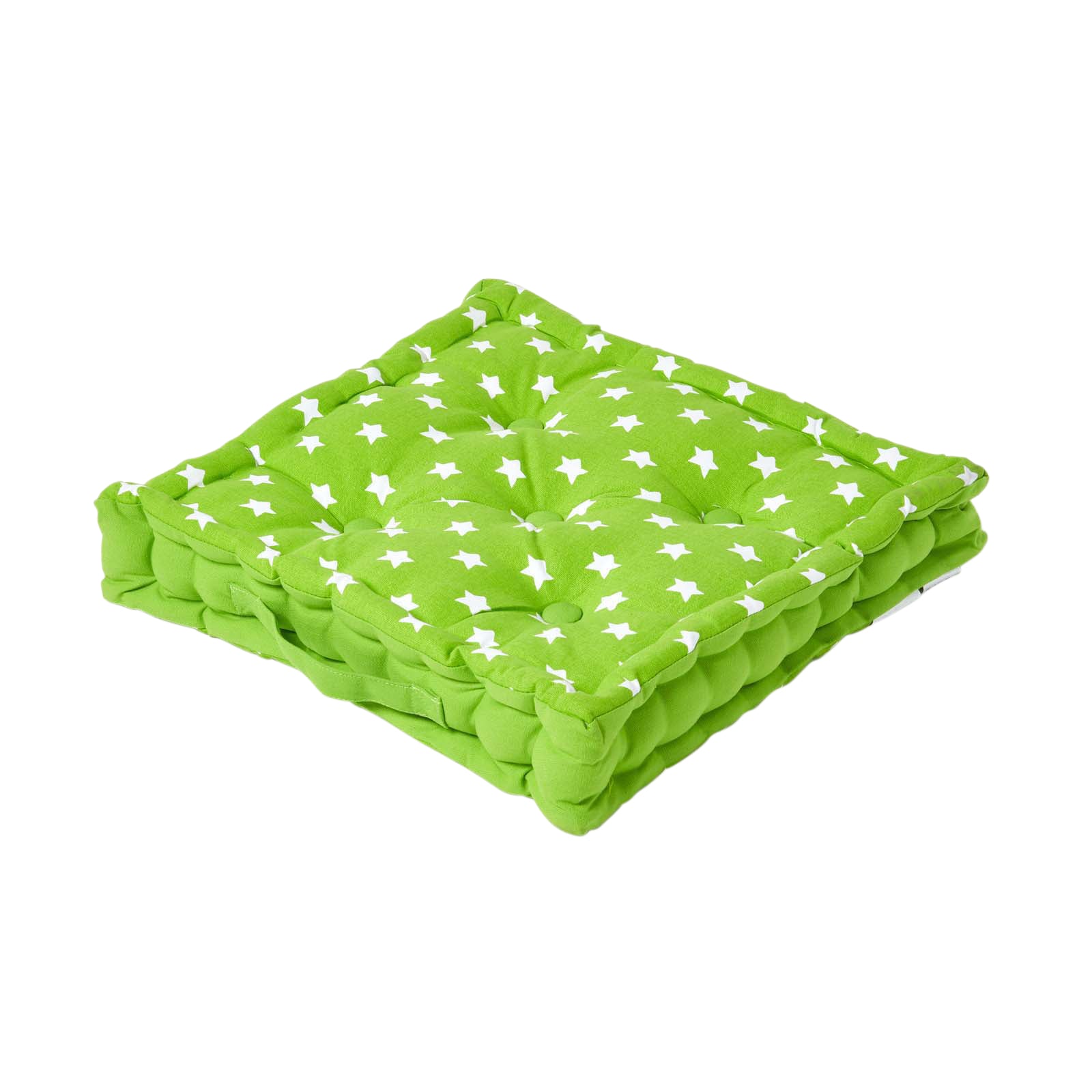 Cotton Stars Floor Cushion | 50cm x 50cm | Green