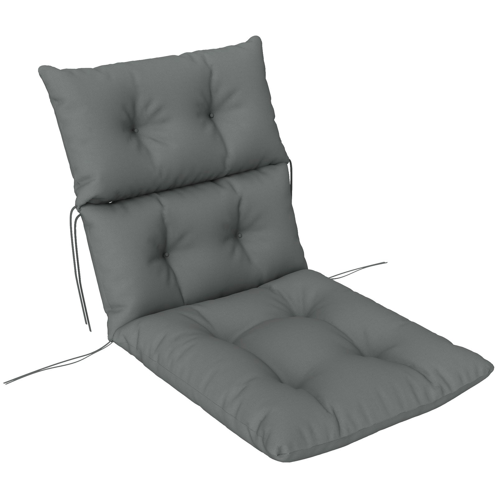 Adirondack Chair Cushion Rocking Chair Cushion W/ Ties | Light Grey