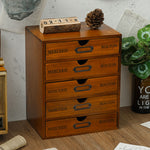 Rustic 5-drawer Wooden Organizer Box