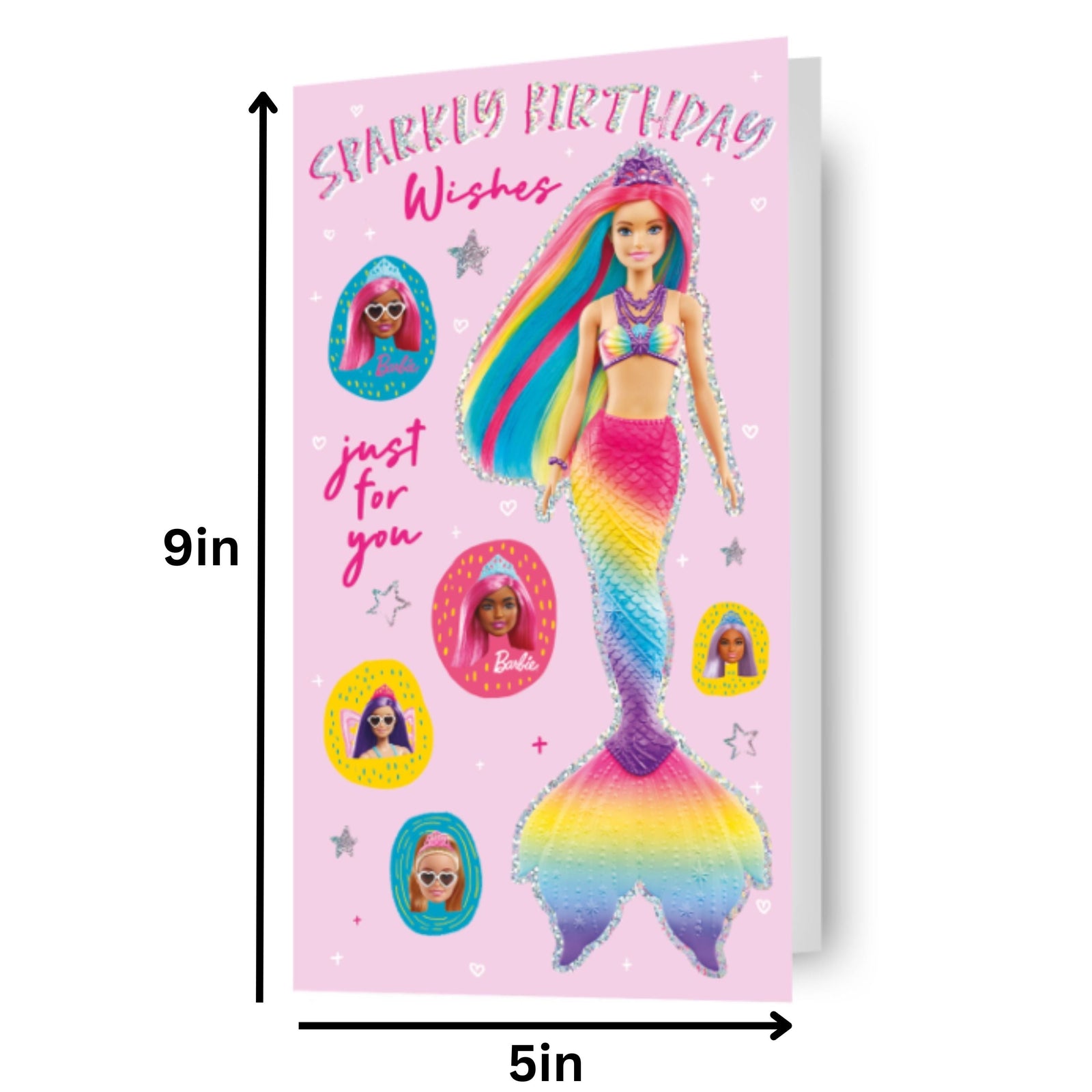 Mermaid 'sparkly' Birthday Card Official Product