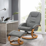Ergonomic Executive Office Reclining Chair With Footstool | Grey