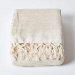 Bed Sofa Throw Cotton Chenille Tie Dye | 150cm x 200cm | Beige