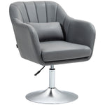Stylish Retro Swivel Tub Chair Steel Frame Cushion Seat | One Size | Dark Gray