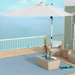 3x3m Cantilever Roma Parasol W/ 360° Crank Handle Tilt | White