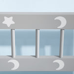 2 In 1 Wooden Kids Storage Bench, Toy Box W/ Safety Rod - Grey