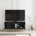 Ripple Tv Unit 100cm - Fluted Design | Black