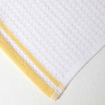 HOMESCAPES "bumble-bee" Waffle Cotton Tea Towels, Set Of 2