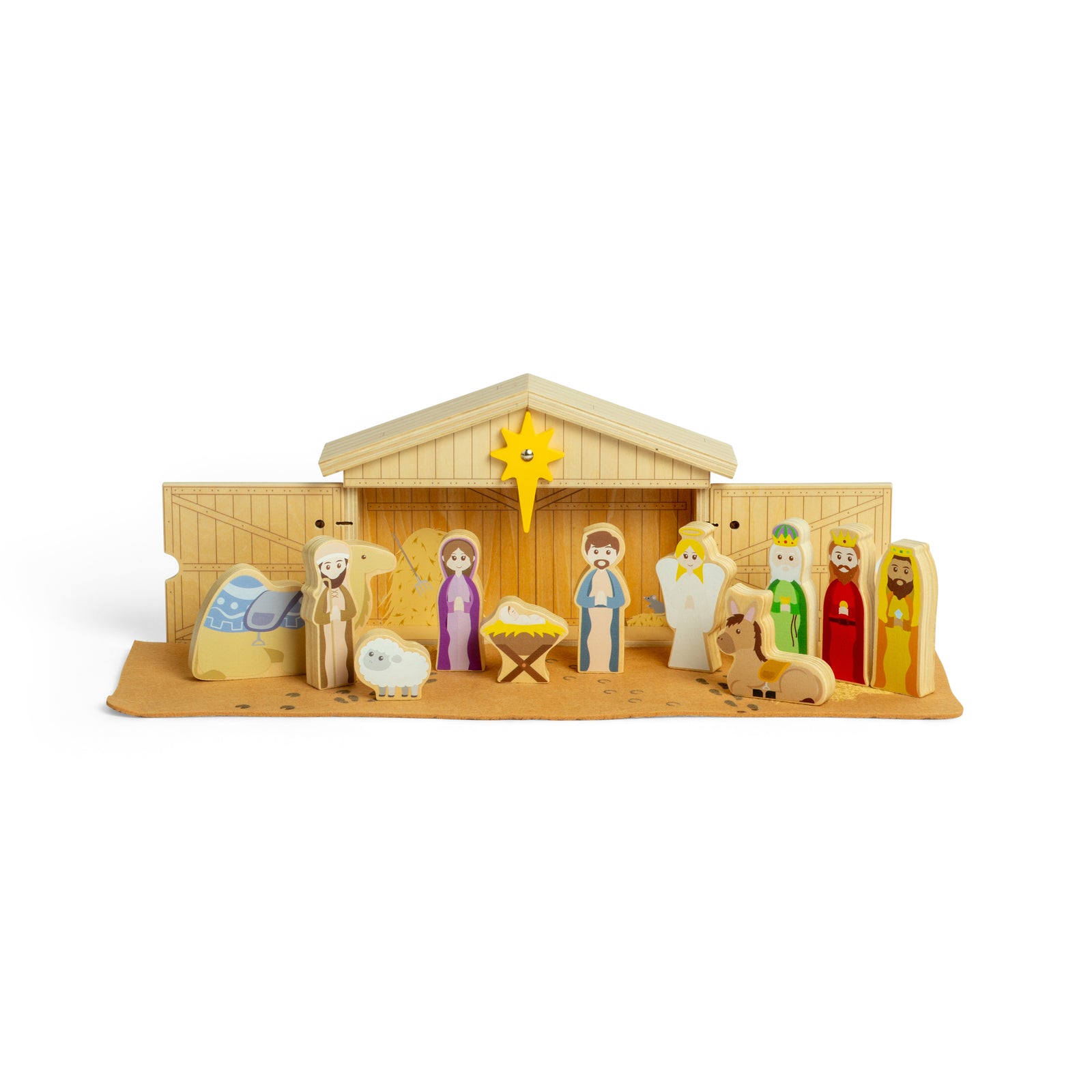Wooden Nativity Set For Kids