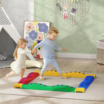 12pcs Kids Balance Beam Stepping Stones With Non-slip Foot Pads