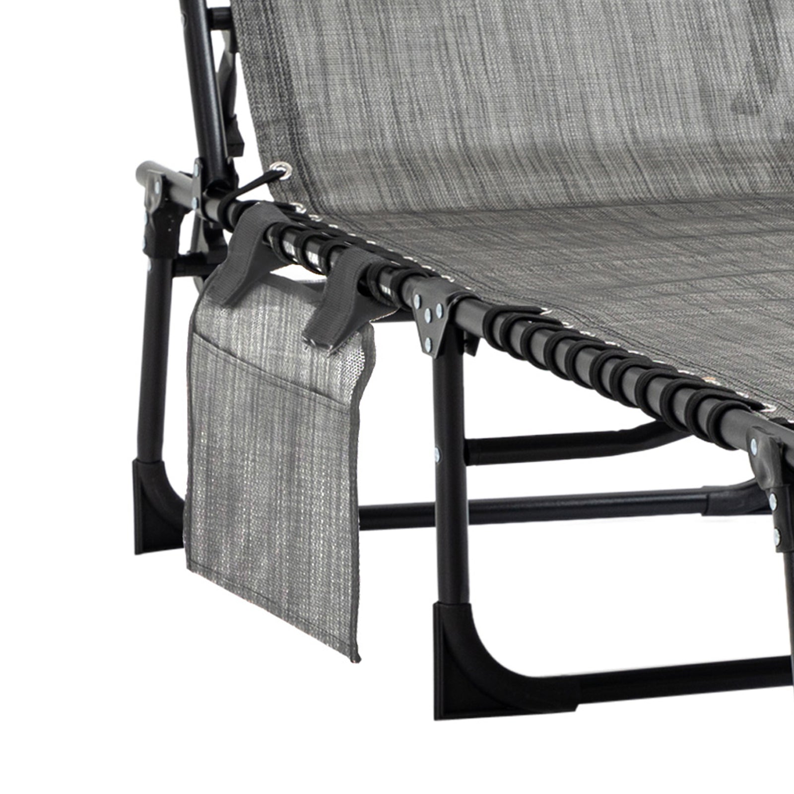 Lounger Reclining Camping Bed 5-position Adjustable