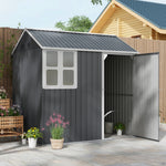 7 X 6 Ft Metal Garden Shed Outdoor Storage Shed