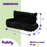 Petlicity Padded Cat Radiator Bed With Striped Faux Fur Cover