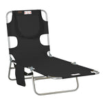 Chaise Lounge W/ Face Cavity & Arm Slots | Black