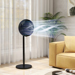 HOMCOM 40 Cm Standing Pedestal Fan, Quiet Electric Cooling Floor Fan, Black