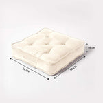 Faux Suede Armchair Booster Cushion | 50cm x 50cm | Cream